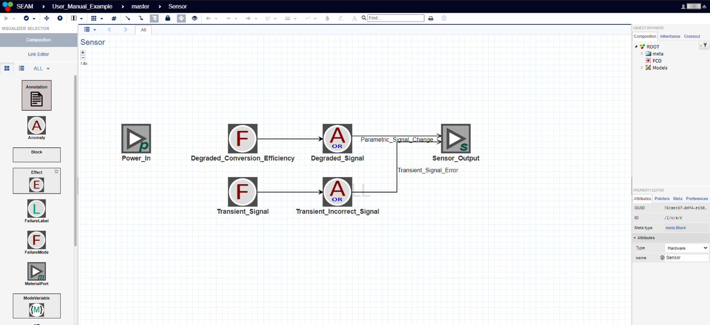 Sensor fault model in Library.